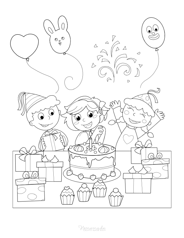 Childrens day party coloring book